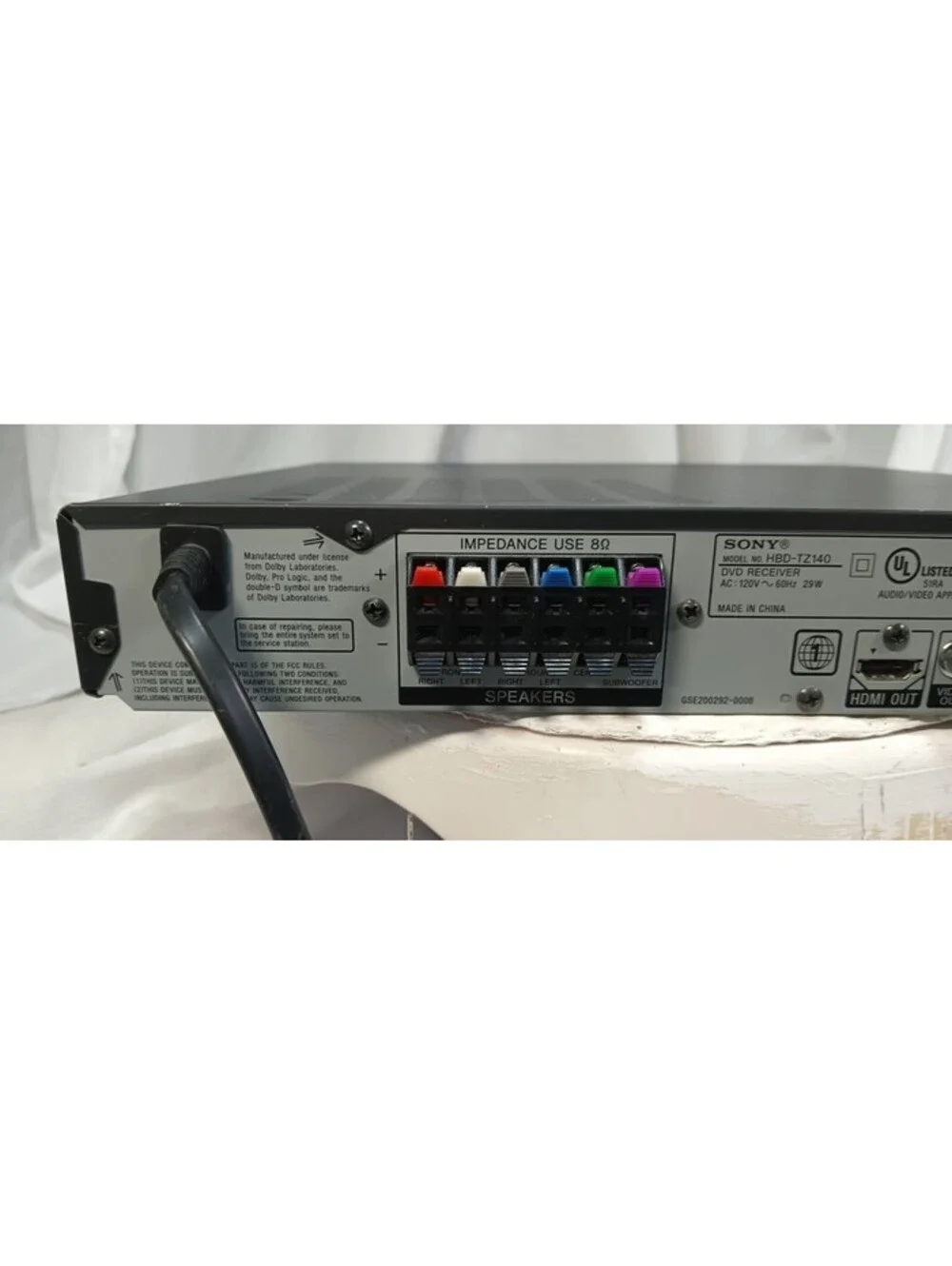 Sony HBD-TZ140 5.1ch Home Theater DVD Receiver HDMI 1080p